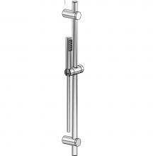 Outdoor Shower FTA-SR-HSR - ''Waterline'' Sliding Rail, Stainless Steel/Black Resin Hand Spray, & Blac