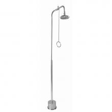 Outdoor Shower PS-900-PCV - Free Standing Single Supply Shower - Pull Chain Valve, 8'' Shower Head