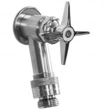 Outdoor Shower WMHB-158-SS - Wall Mount Hose Bibb - 3/4'' Male Hose Thread, Vacuum Breaker - Stainless Steel