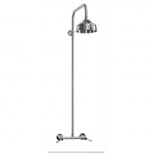 Outdoor Shower WMHC-445-SS - Wall Mount Hot & Cold Shower - ADA Lever Handle Valve, 6'' Shower Head - Stainless S