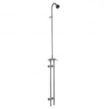 Outdoor Shower WMHC-772 - Wall Mount Hot & Cold Shower - ADA Lever Handle Valve, 3'' Shower Head
