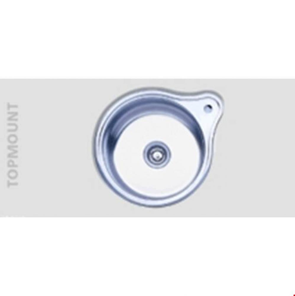 ENTER SINK 18'' ROUND with faucet deck UNDER OR TOP