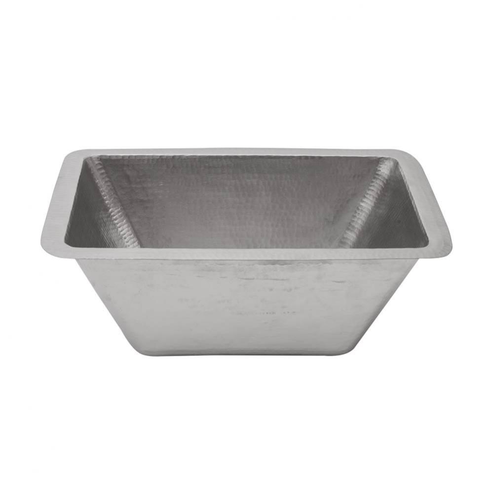 Rectangle Copper Bar Sink in Nickel w/ 2'' Drain Size