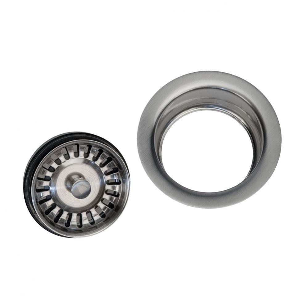 3.5'' Deluxe Garbage Disposal Drain w/ Basket - Brushed Nickel