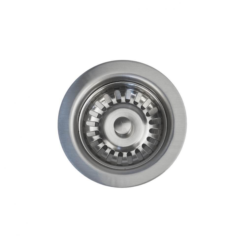 3.5'' Kitchen, Prep, Bar Basket Strainer Drain - Brushed Nickel