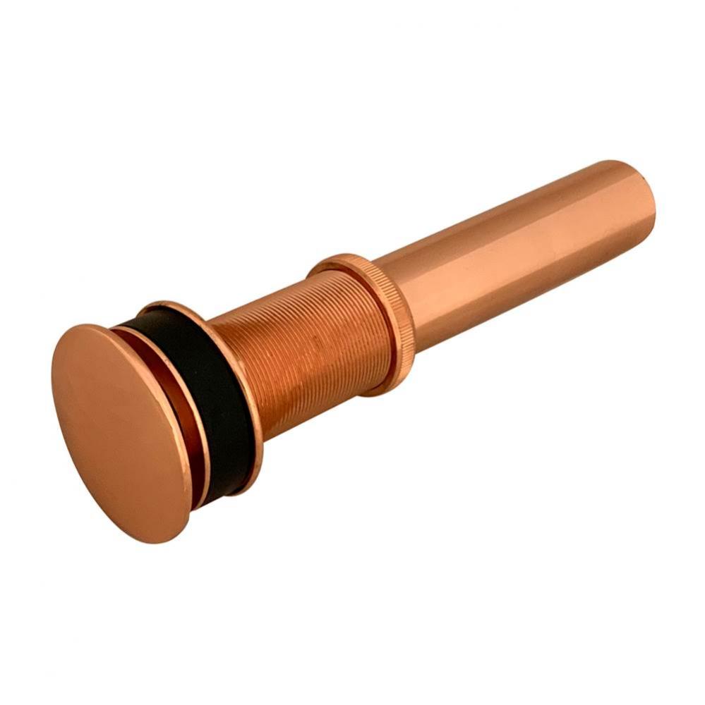 1.5'' Non-Overflow Pop-up Bathroom Sink Drain - Polished Copper