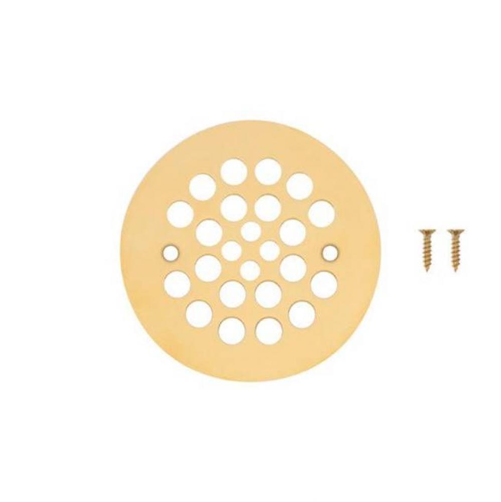 4.25'' Round Shower Drain Cover In Polished Brass