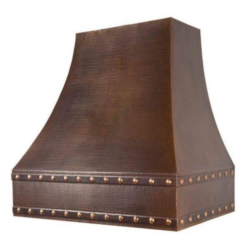 36'' Hammered Copper Wall Mounted Correa Range Hood