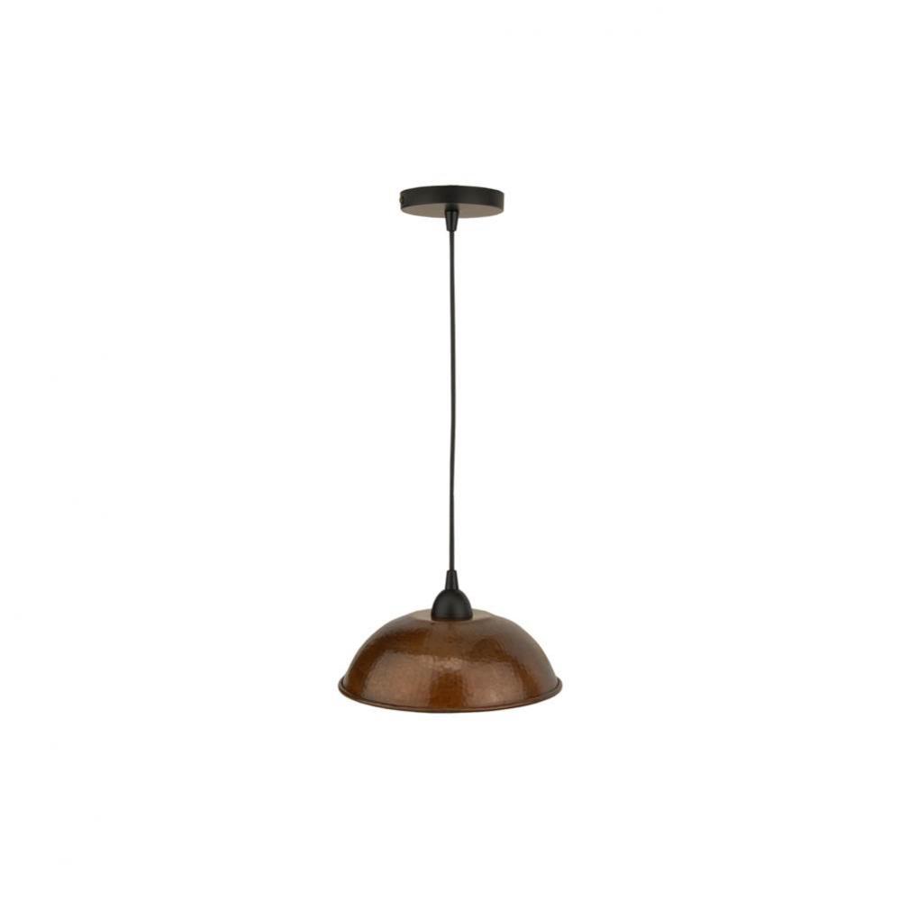 Hand Hammered Copper 10.5'' Dome Pendant Light