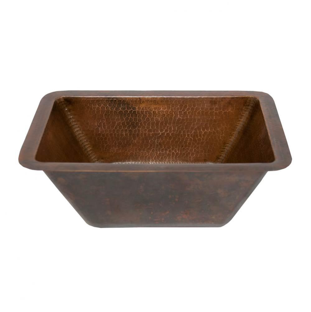 Rectangle Hammered Copper Bathroom Sink