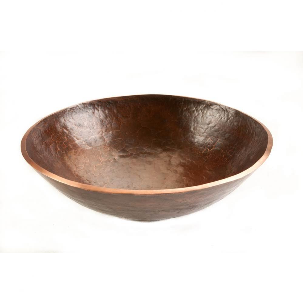 Round Hand Forged Old World Copper Vessel Sink