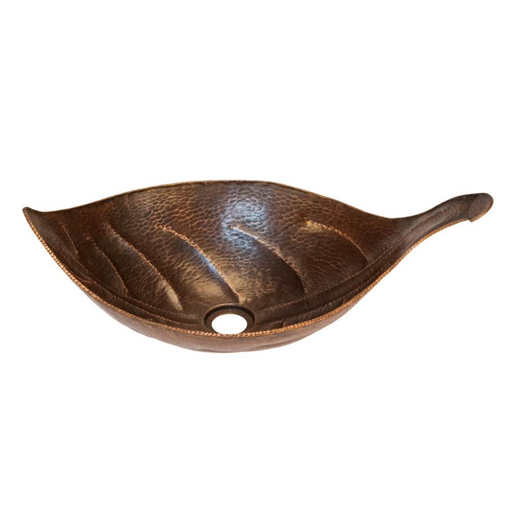 Leaf Vessel Hammered Copper Sink