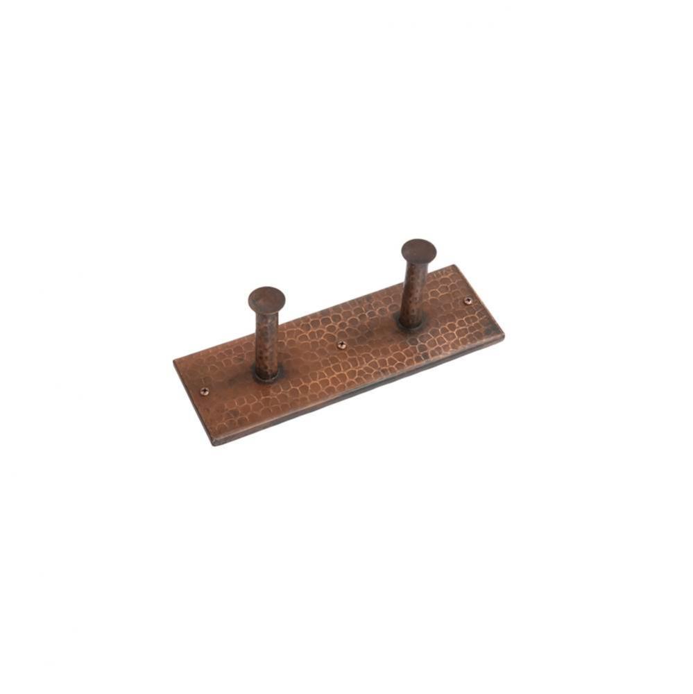 Hand Hammered Copper Double Robe/Towel Hook