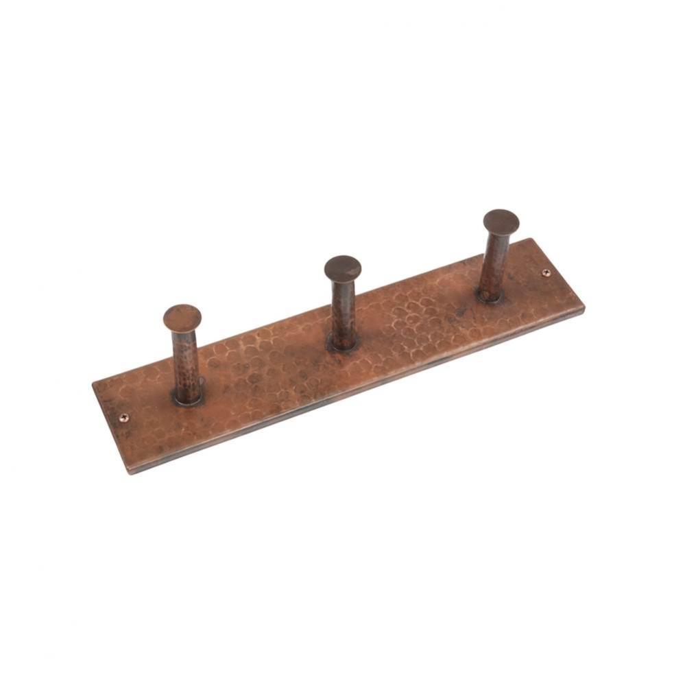 Hand Hammered Copper Triple Robe/Towel Hook