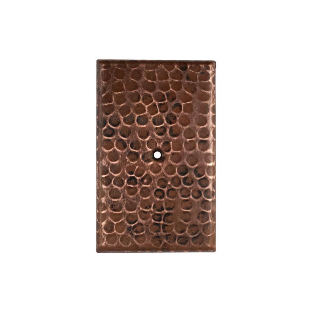 Blank Hand Hammered Copper Switch Plate Cover - Single Hole