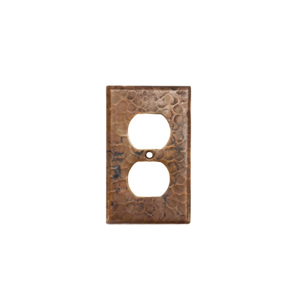 Copper Switchplate Single Duplex, 2 Hole Outlet Cover