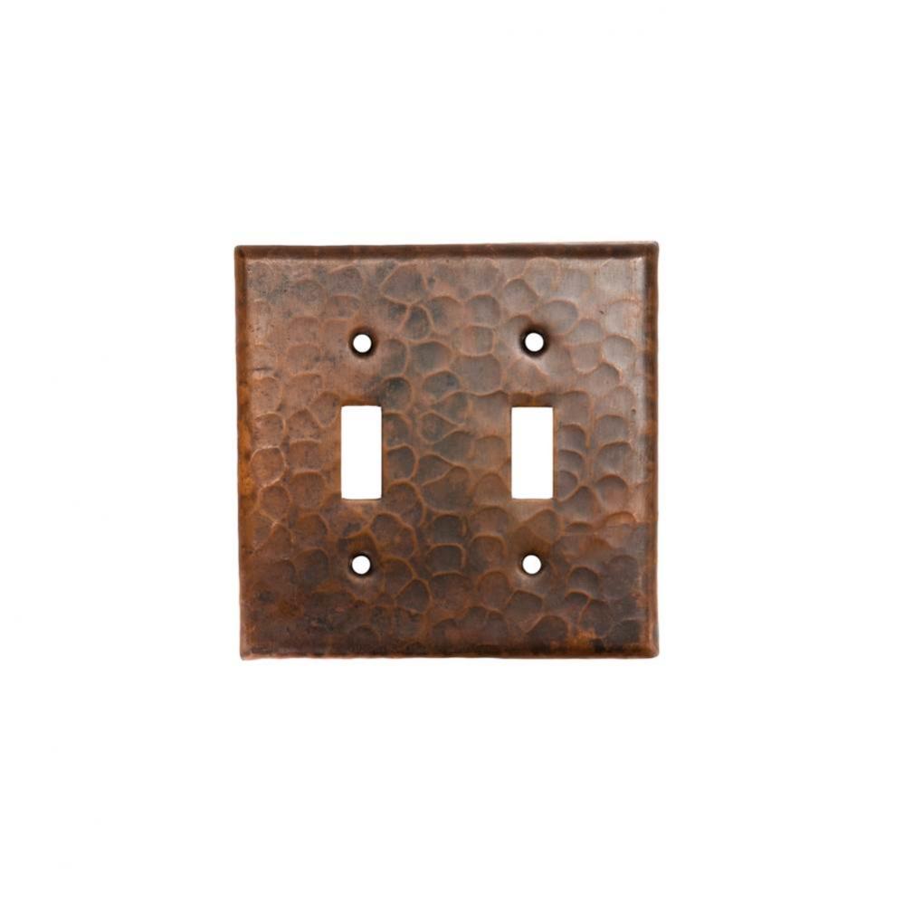 Copper Switchplate Double Toggle Switch Cover