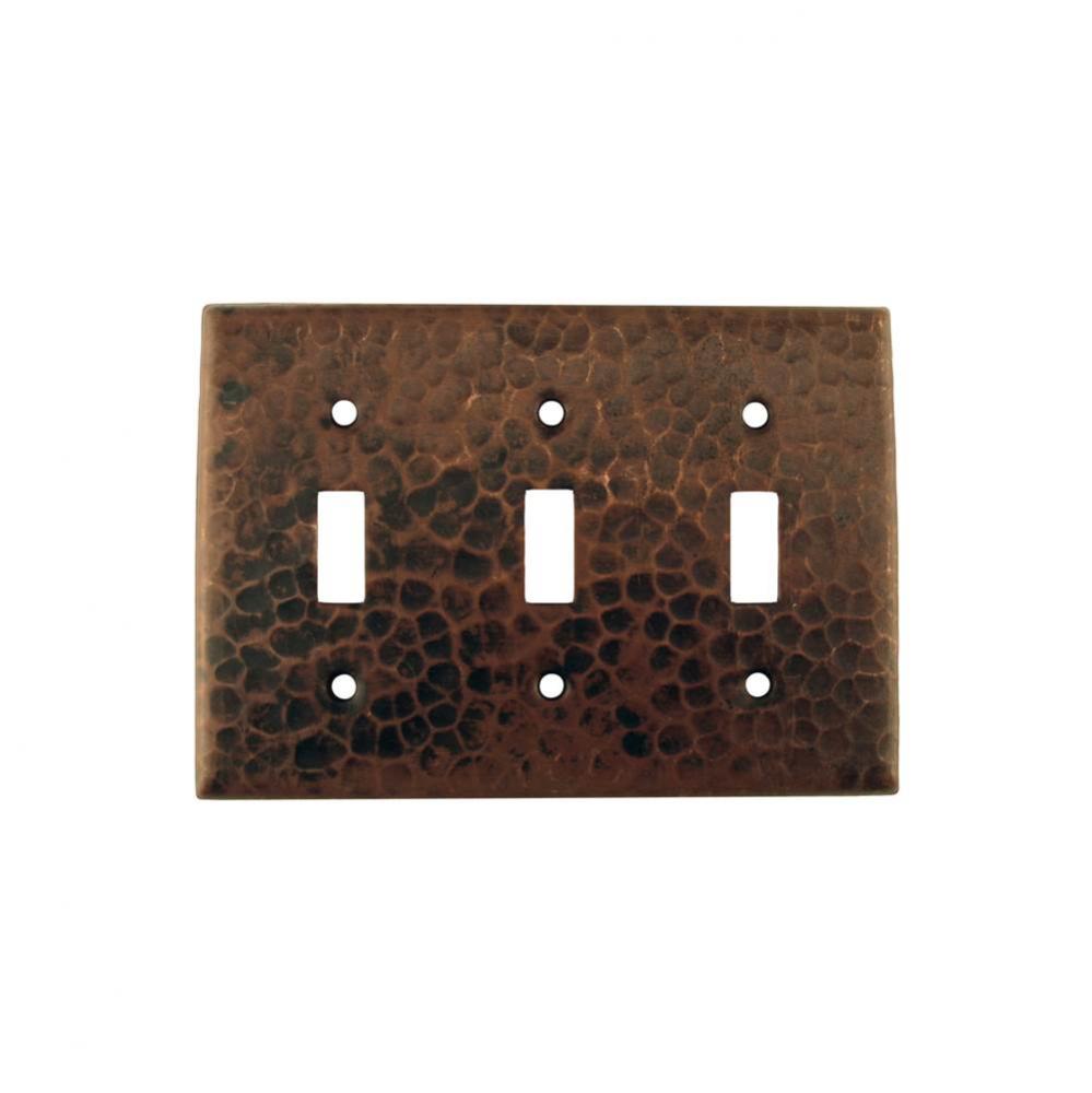 Copper Switchplate Triple Toggle Switch Cover