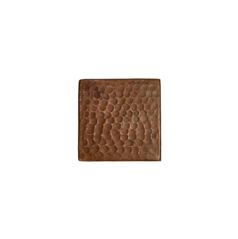 3'' x 3'' Hammered Copper Tile