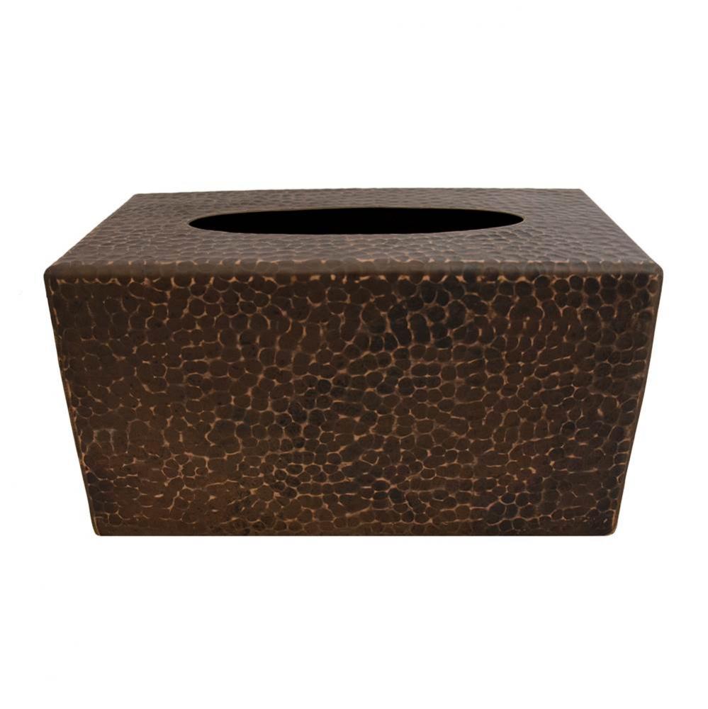 Large Hand Hammered Copper Tissue Box Cover