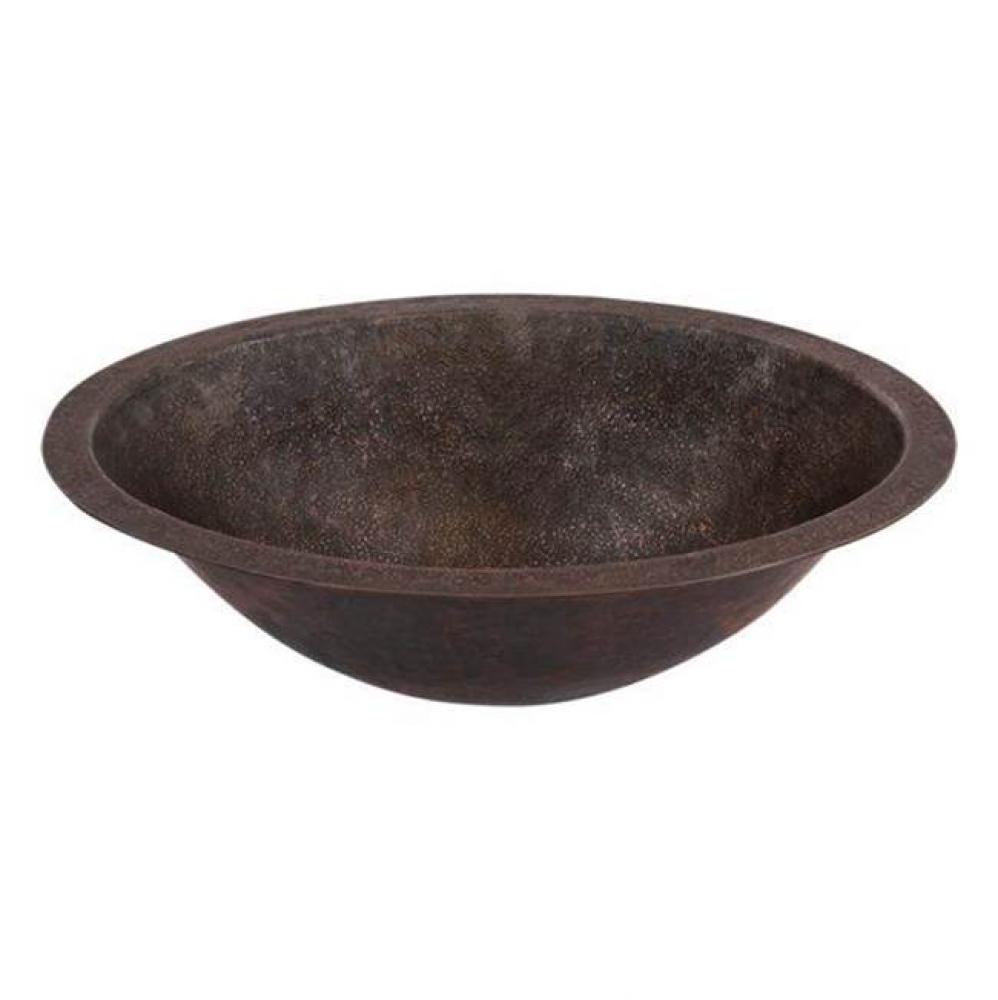 19'' Oval Under Counter Terra Firma Copper Bathroom Sink