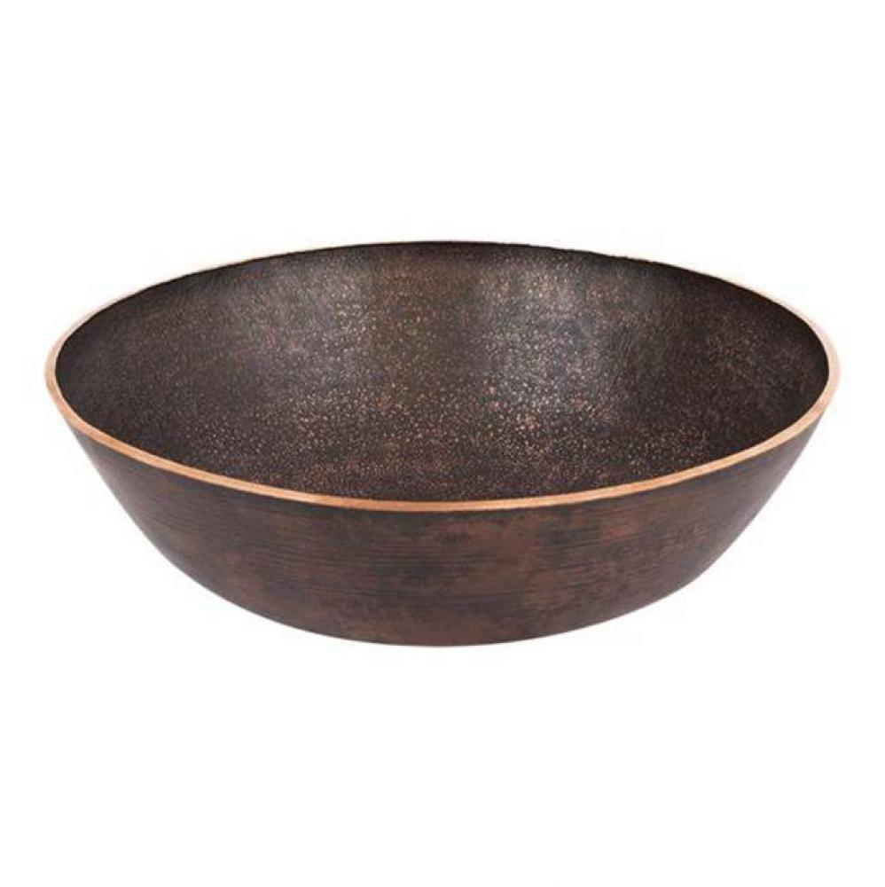 14'' Small Round Vessel Terra Firma Copper Sink