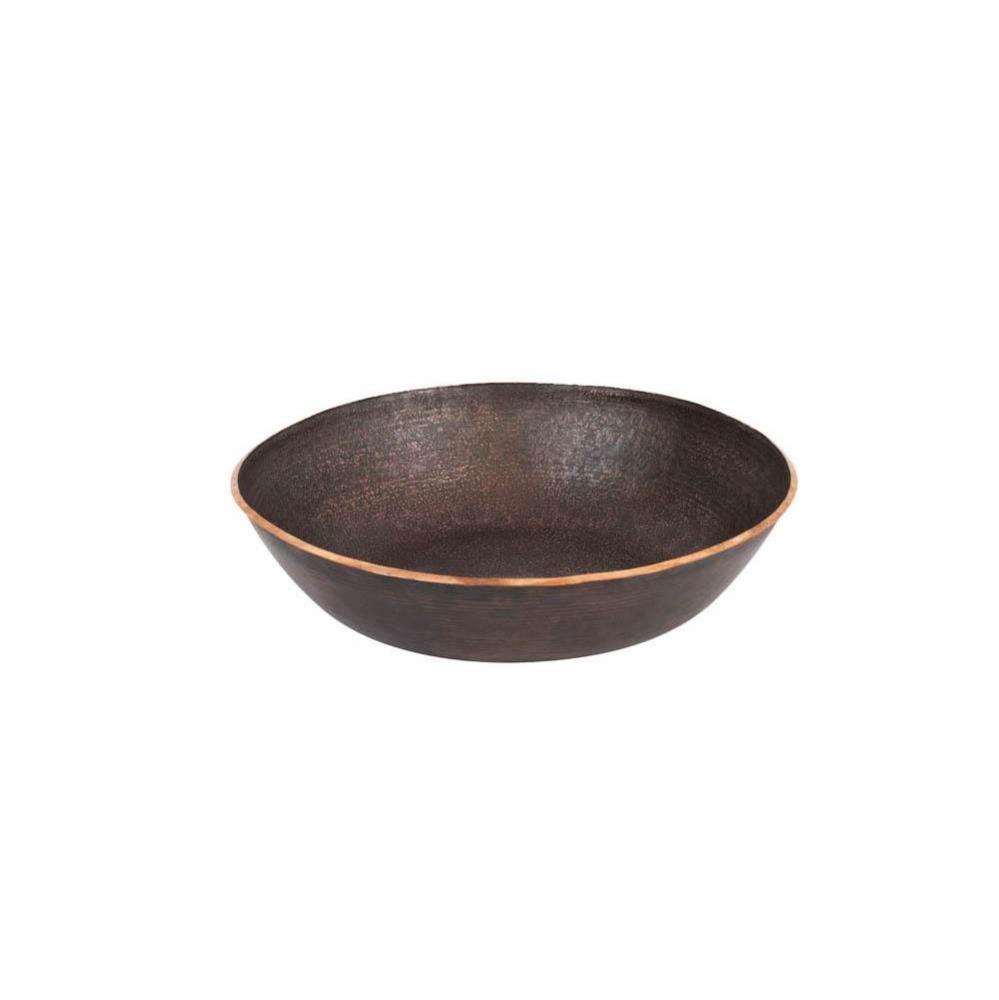 17'' Large Round Vessel Terra Firma Copper Sink