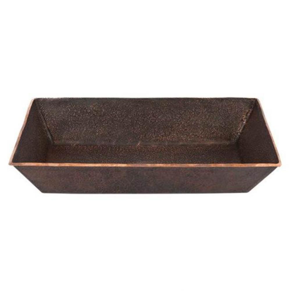 20'' Rectangle Vessel Terra Firma Copper Sink