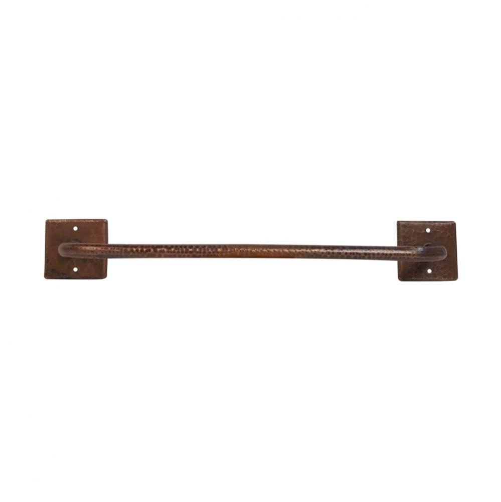 18'' Hand Hammered Copper Towel Bar