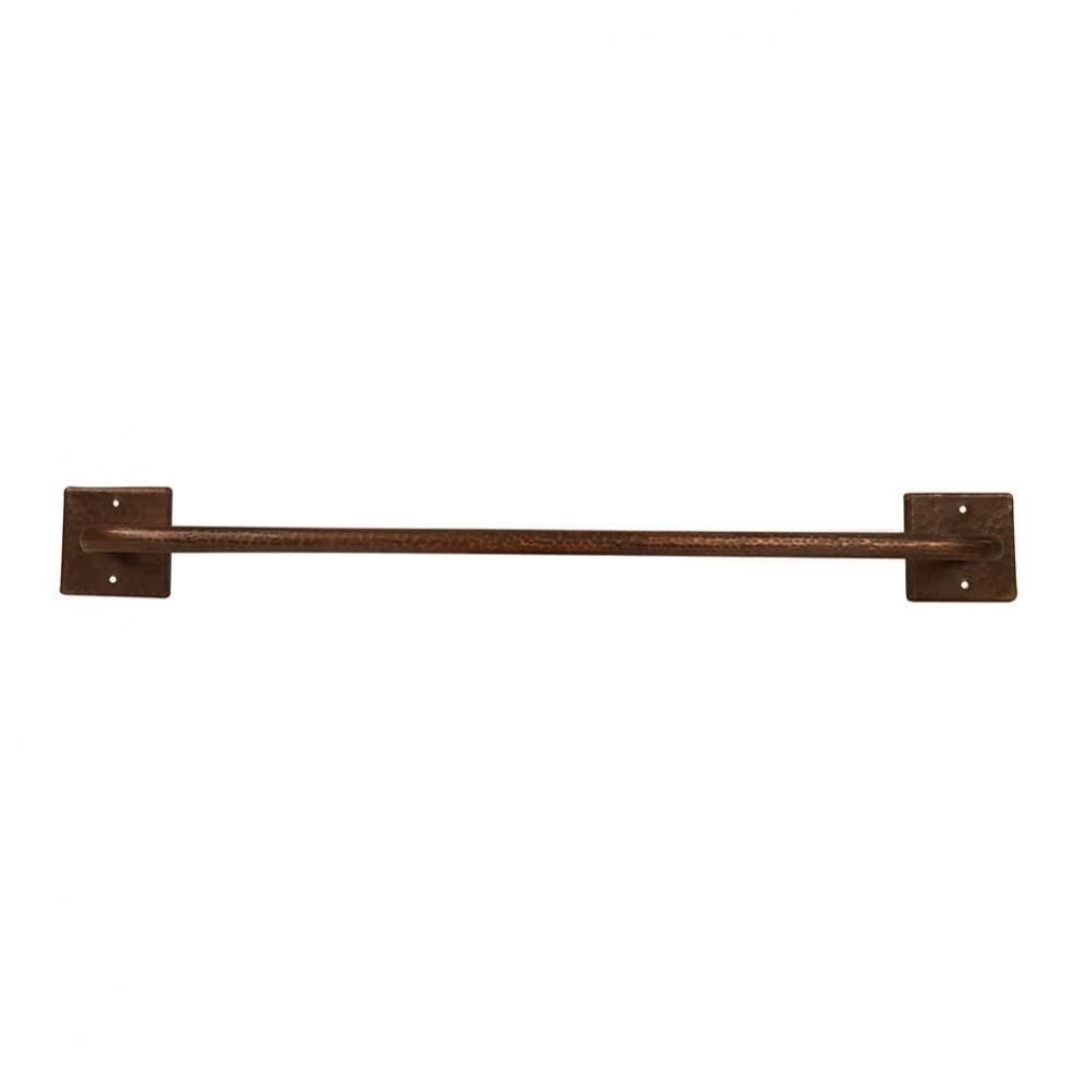 24'' Hand Hammered Copper Towel Bar