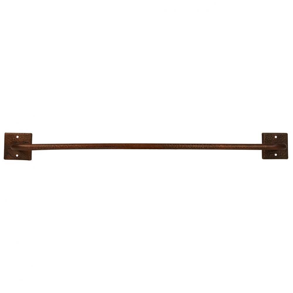 30'' Hand Hammered Copper Towel Bar