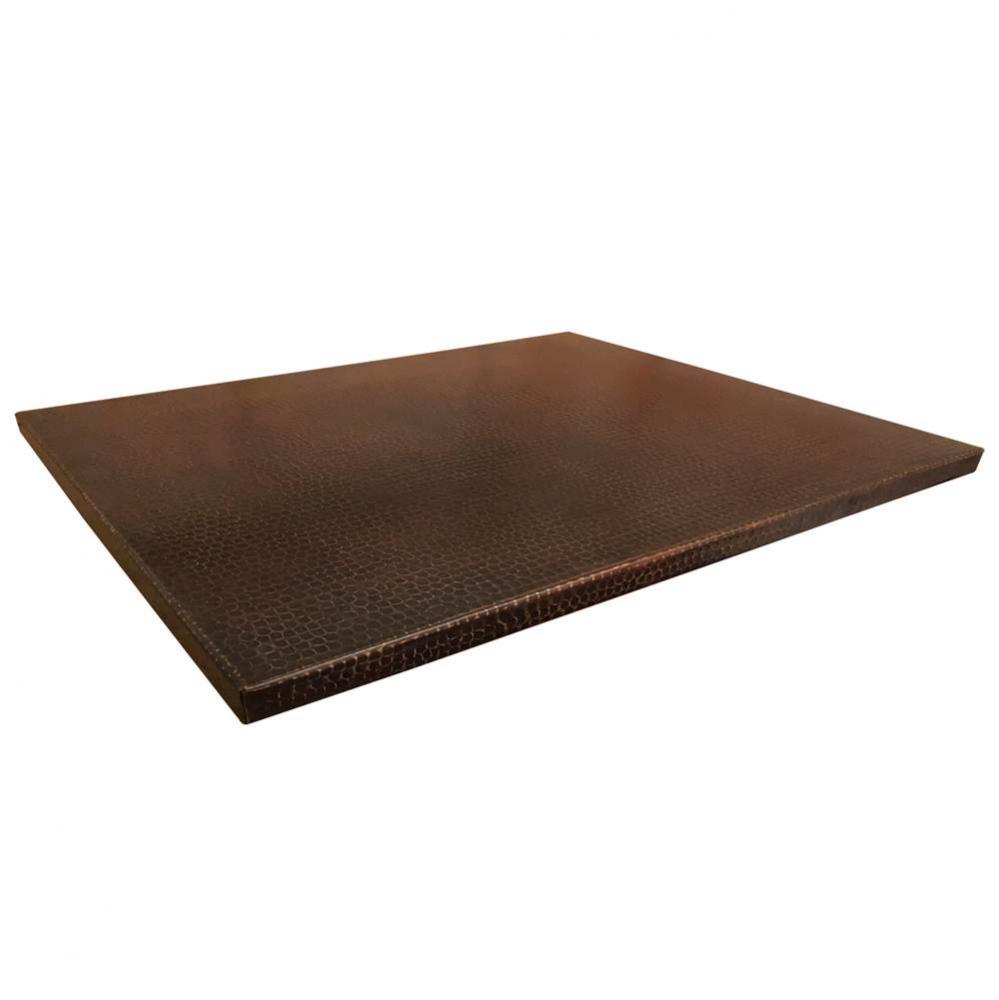 30'' x 24'' Rectangle Hammered Copper Table Top