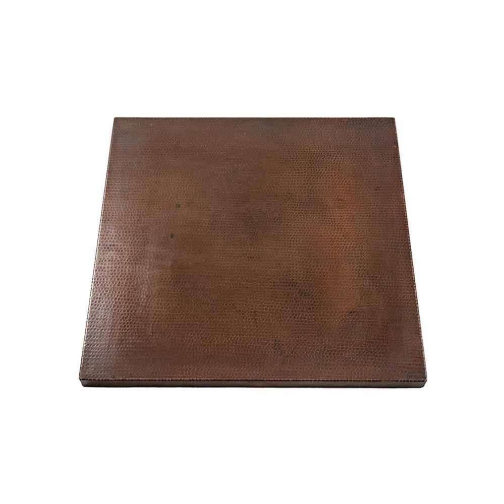 30'' Square Hammered Copper Table Top