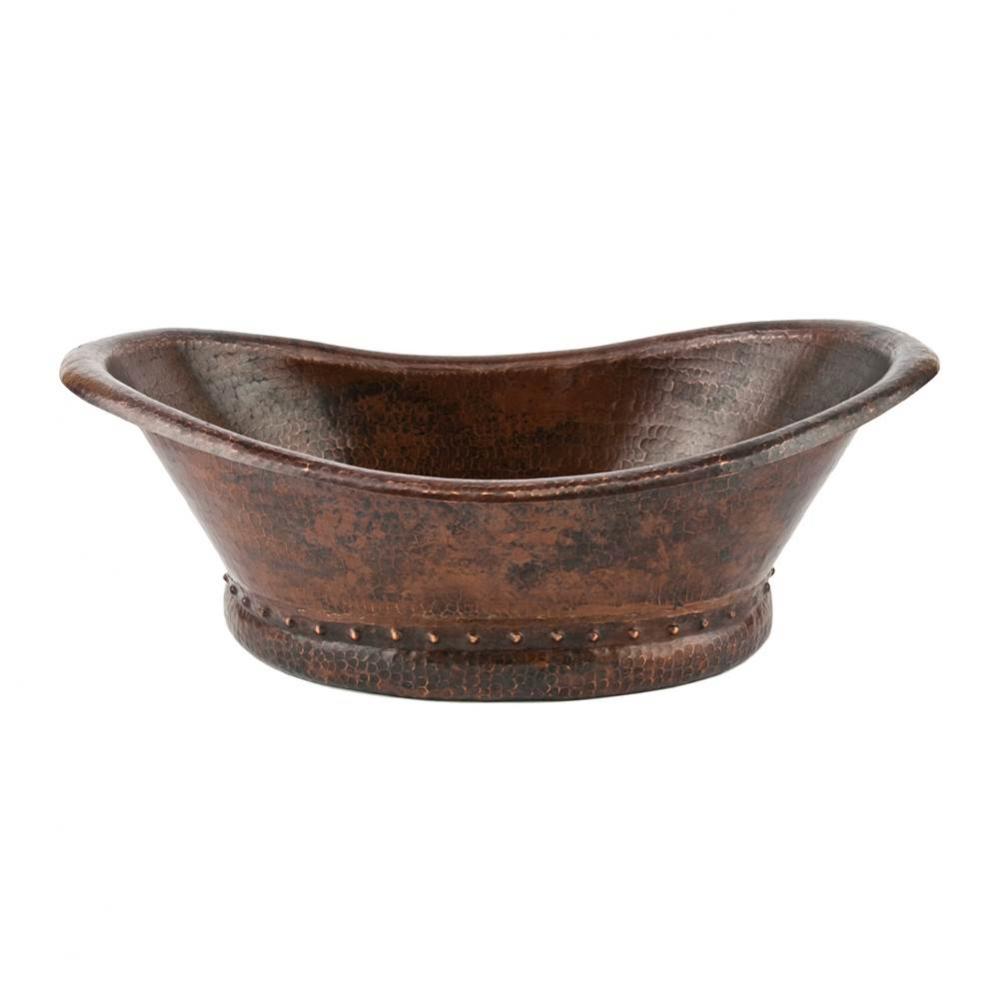 Bath Tub Vessel Hammered Copper Sink