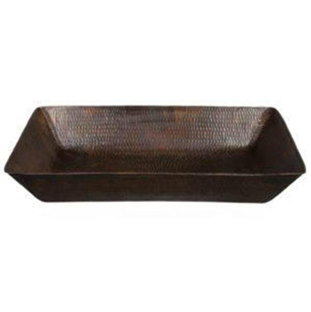 20'' Rectangle Vessel Hammered Copper Sink