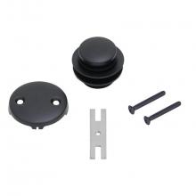 Premier Copper Products D-302BLK - Tub Drain Trim and TwoinHole Overflow Cover for Bathtubs in Matte Black