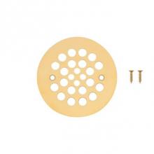 Premier Copper Products D-415PB - 4.25'' Round Shower Drain Cover In Polished Brass
