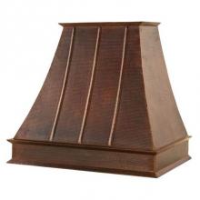 Premier Copper Products HV-EURO38-C2036BPSB - 38'' Hammered Copper Wall Mounted Euro Range Hood