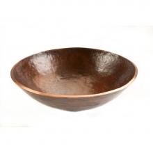 Premier Copper Products PV16RDB - Round Hand Forged Old World Copper Vessel Sink