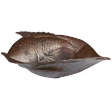 Premier Copper Products PV2FHDB - Two Fish Vessel Hammered Copper Sink