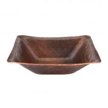 Premier Copper Products PVREC17 - Rectangle Hand Forged Old World Copper Vessel Sink