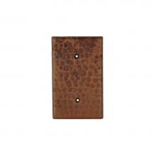 Premier Copper Products SB1 - Blank Hand Hammered Copper Switch Plate Cover - Two Hole