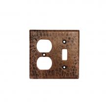 Premier Copper Products SCOT - Copper Combination Switchplate, 2 Hole Outlet and Single Toggle Switch