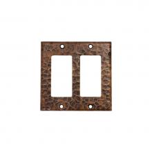 Premier Copper Products SR2 - Copper Double Ground Fault/Rocker GFI Switchplate Cover