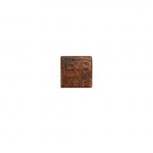 Premier Copper Products T2DBH_PKG8 - 2'' x 2'' Hammered Copper Tile - Quantity 8