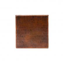 Premier Copper Products T4DBH_PKG4 - 4'' x 4'' Hammered Copper Tile - Quantity 4