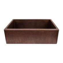 Premier Copper Products TFKASDB332210 - 33'' Terra Firma Copper Kitchen Apron Single Basin Sink