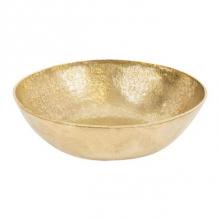 Premier Copper Products TFVR14PB - 14'' Small Round Vessel Terra Firma Brass Sink in Polished Brass