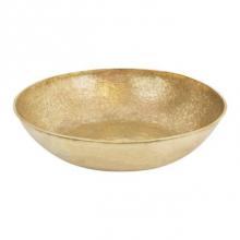 Premier Copper Products TFVR17PB - 17'' Large Round Vessel Terra Firma Brass sink in Polished Brass