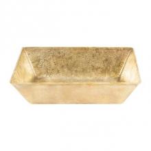 Premier Copper Products TFVREC15PB - 15'' Rectangle Vessel Terra Firma Brass Sink in Polished Brass